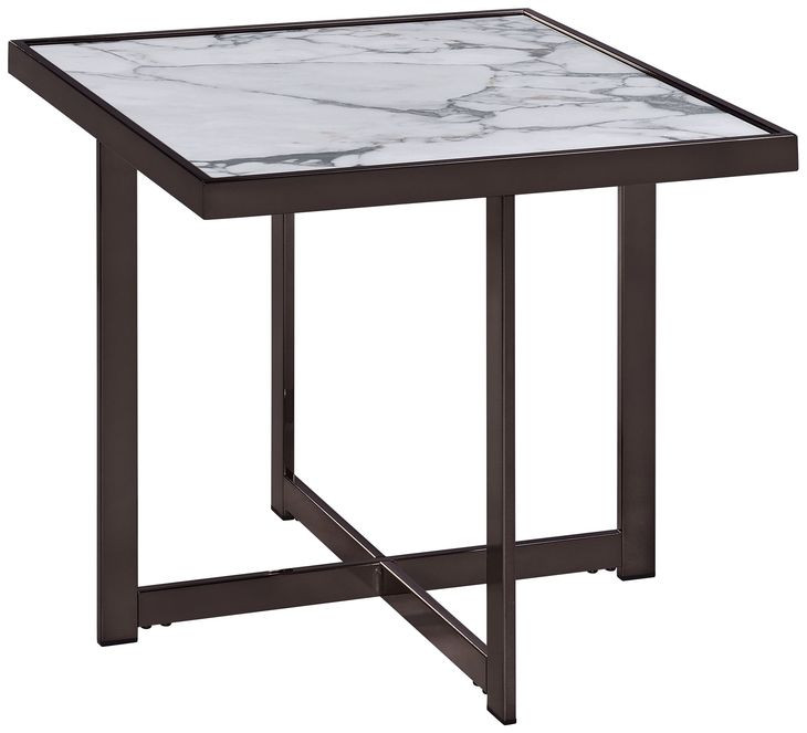 Kayley White Rectangular Sintered Stone Ocassional Table