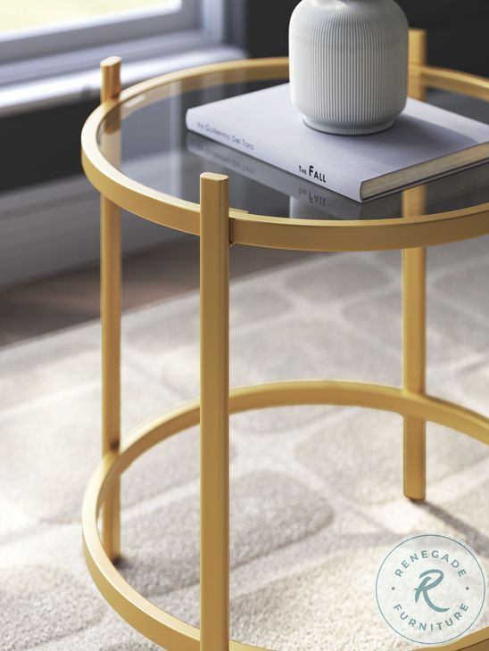 Pearlox Gold Occasional Table Set