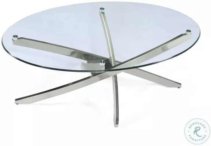 Zila Brushed Nickel Oval Occasional Table Set