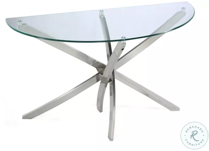 Zila Brushed Nickel Oval Occasional Table Set