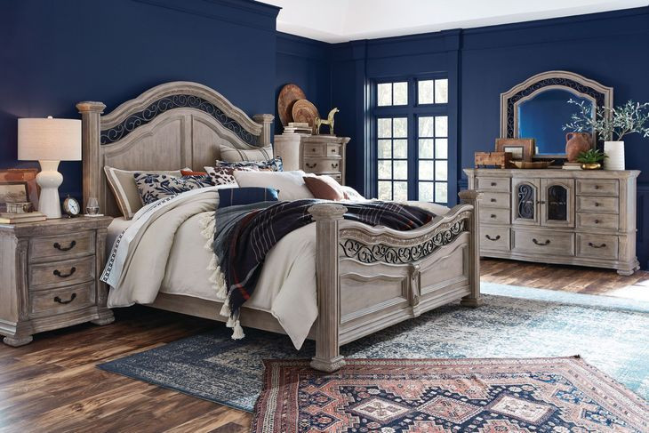 Marisol Fawn 9 Drawer Dresser with Arched Mirror