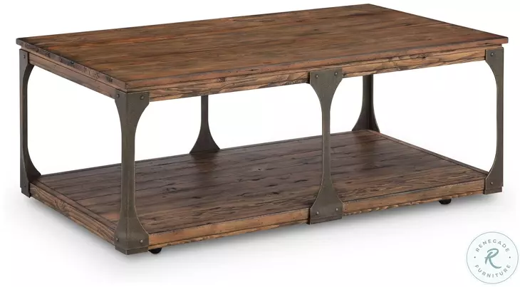 Montgomery Bourbon and Aged Iron Rectangular Occasional Table Set