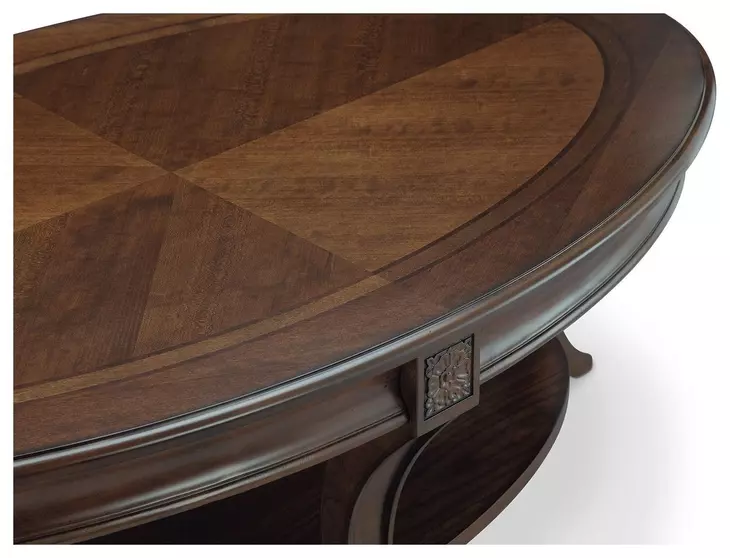 Winslet Cherry Oval Cocktail Table