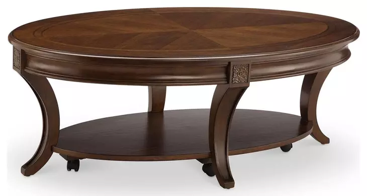 Winslet Cherry Oval Cocktail Table