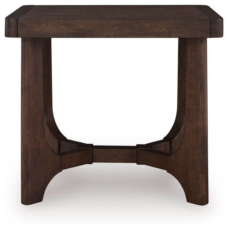 Korestone Dark Brown Rectangular End Table