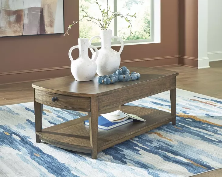 Burkbyer Brown Rectangular Occasional Table Set