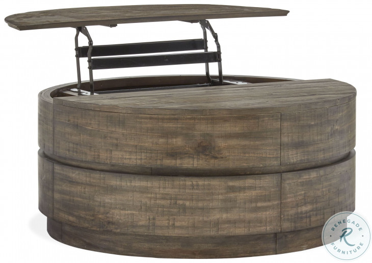 Baisden Tobacco Lift Top Round Cocktail Table From Magnussen Home