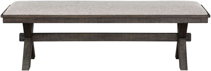 Riverdale Black 62" Upholstered Bench