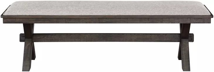 Riverdale Black 62" Upholstered Bench