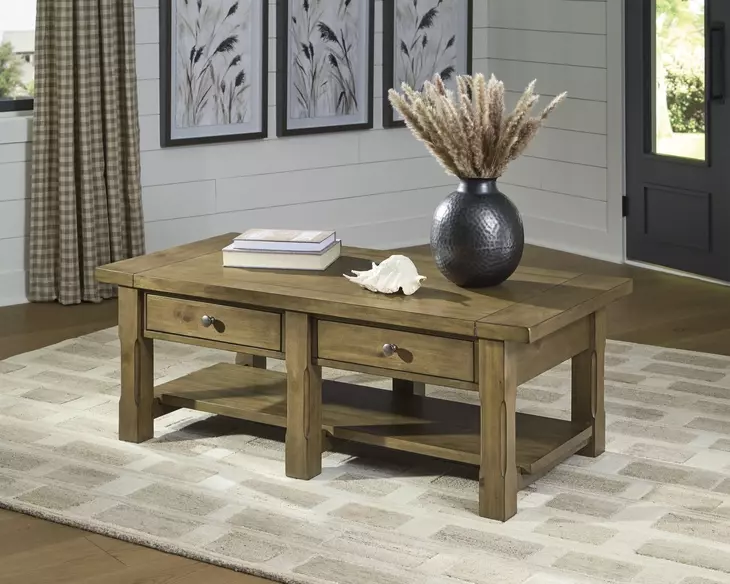 Vandenmore Medium Brown Rectangular Cocktail Table