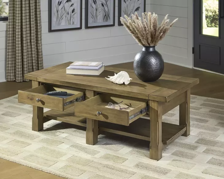 Vandenmore Medium Brown Rectangular Cocktail Table