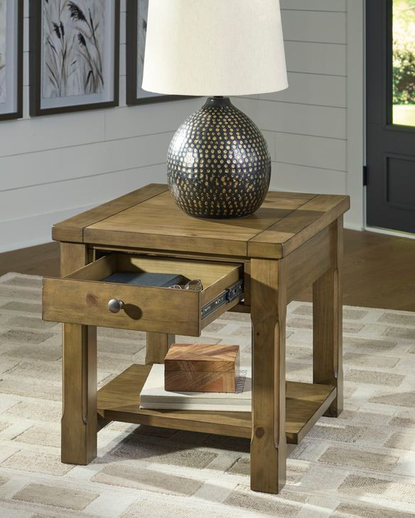 Vandenmore Medium Brown Rectangular End Table