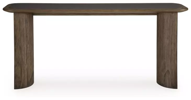 Dontayne Warm Brown and Dark Gray Rectangular Sofa Table