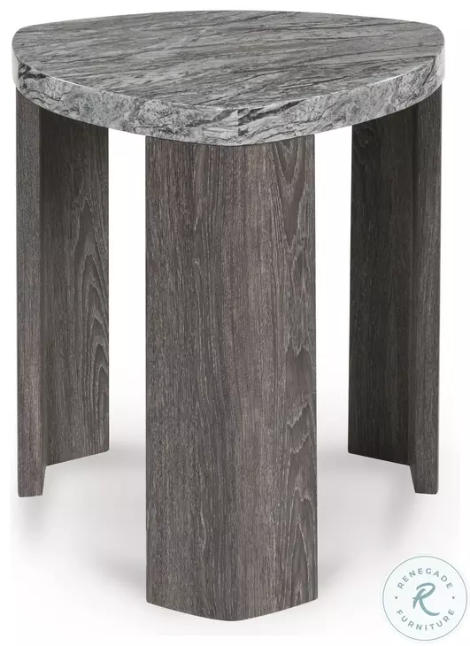 Surmour Gray and Brown End Table