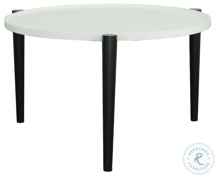 Harlowe Black And White Round Cocktail Table From Progressive