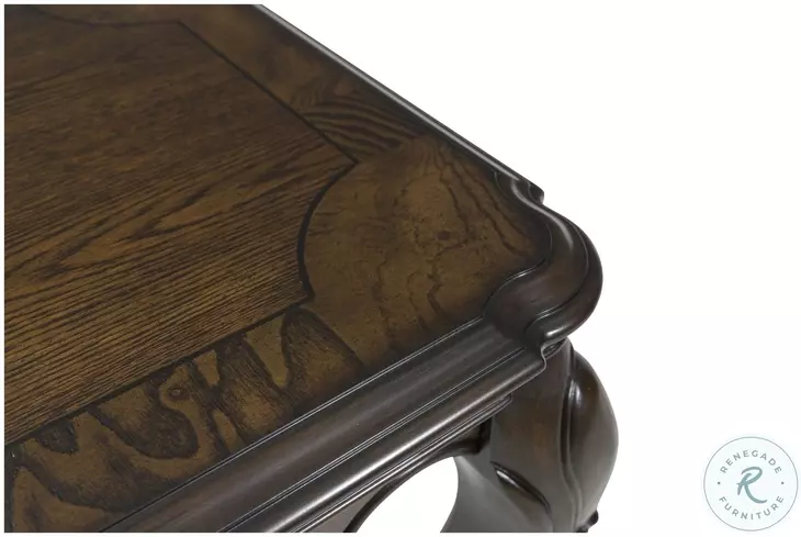 Maylee Dark Brown Rectangular End Table