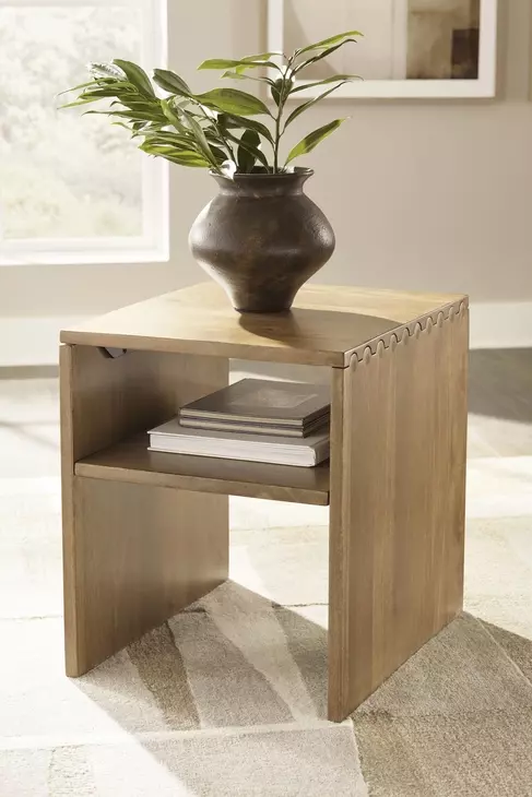 Ella Grove Rich Brown Rectangular End Table