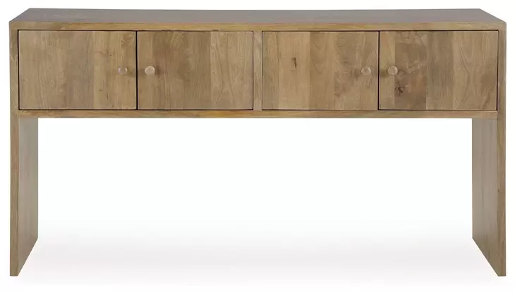 Ella Grove Rich Brown Rectangular Console Table