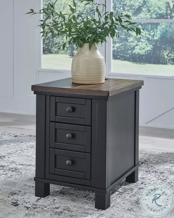 Wildenauer Brown And Black Chairside End Table