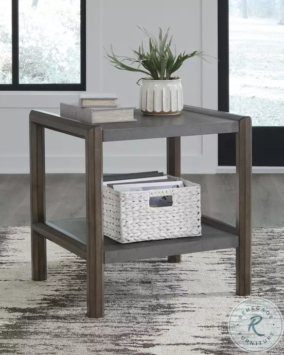 Kallenny Brown And Gray End Table