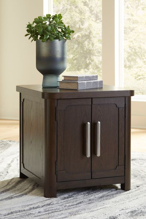 Breckington Dark Brown Rectangular End Table
