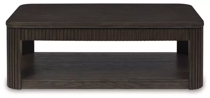 Carlibrie Warm Brown Rectangular Lift Top Cocktail Table