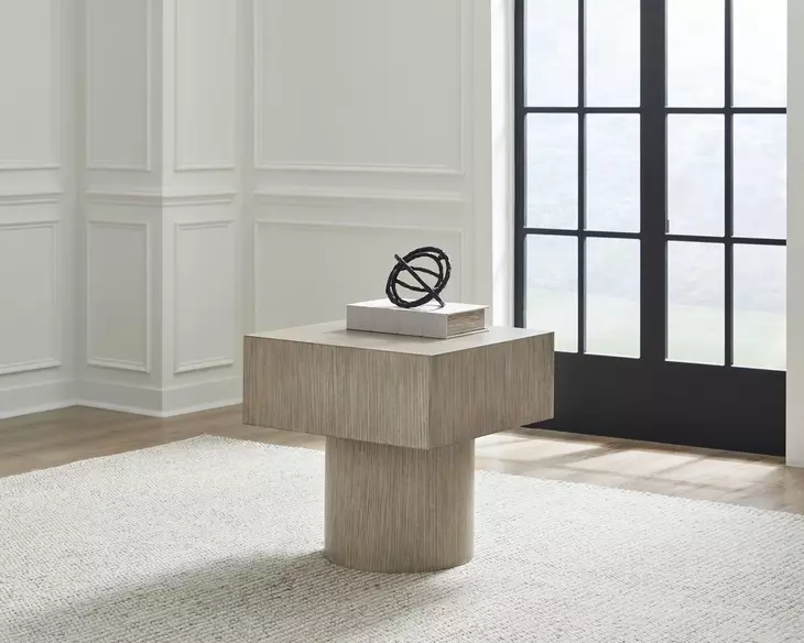 Jorielyn Light Grayish Brown Square End Table