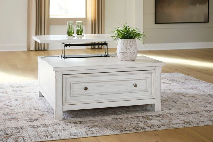 Robbinsdale Antique White Lift Top Occasional Table Set