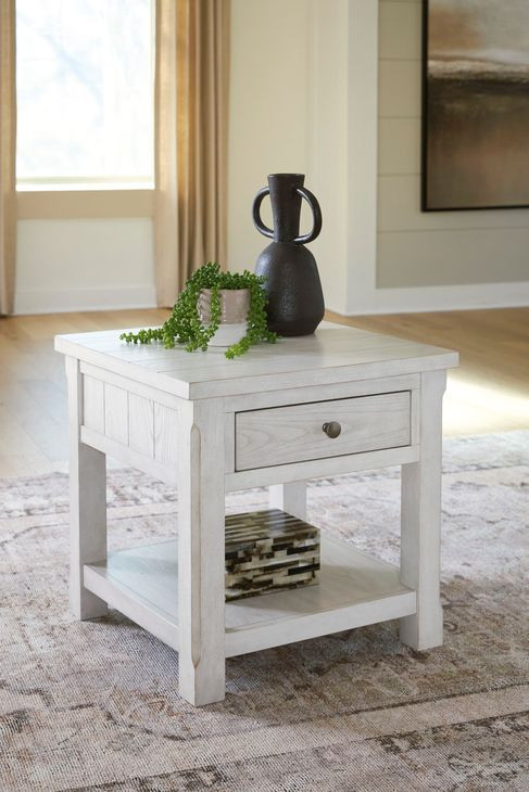 Robbinsdale Antique White Square End Table