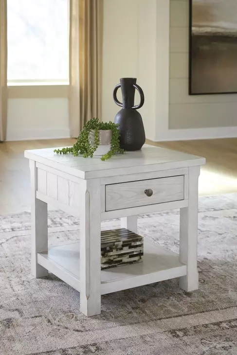 Robbinsdale Antique White Square End Table