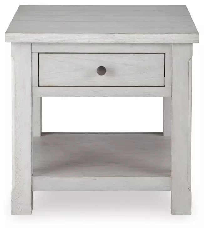 Robbinsdale Antique White Square End Table