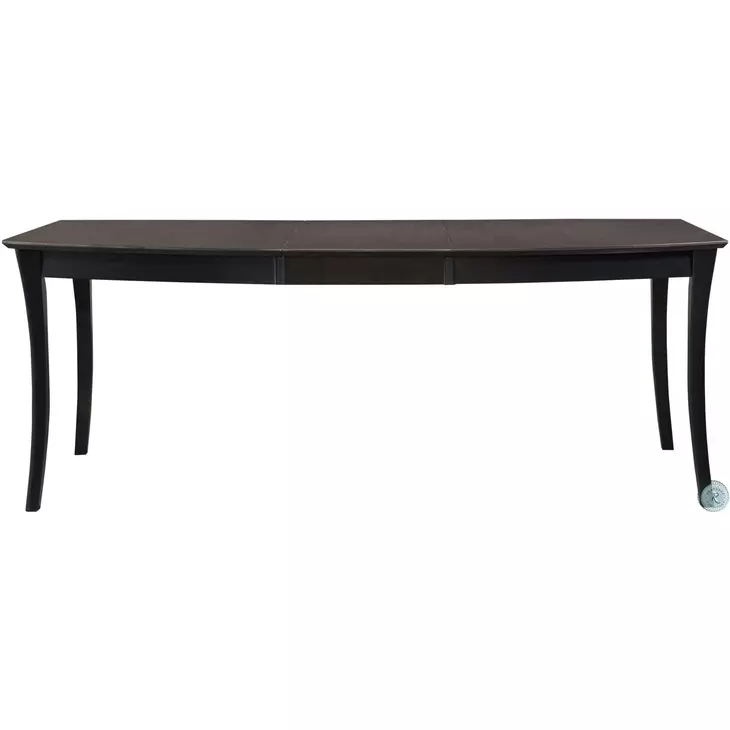 Cosmopolitan Coal and Black Salerno Butterfly Extendable Dining Table