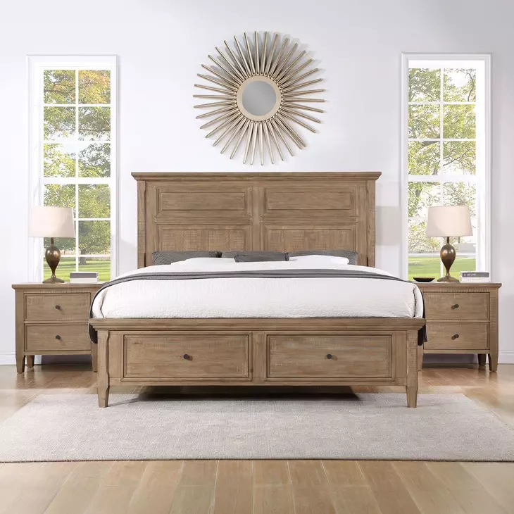 Riverdale Brown Storage King Panel Bed