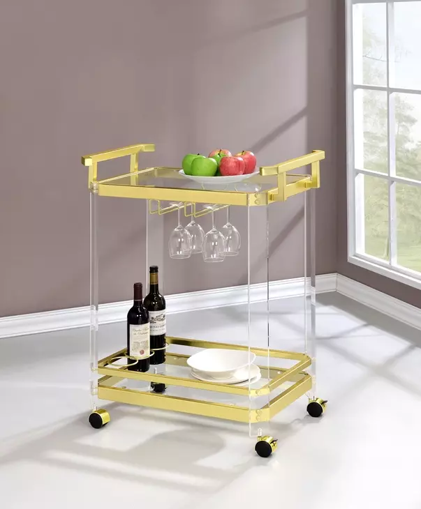 Aerin Gold Server Cart