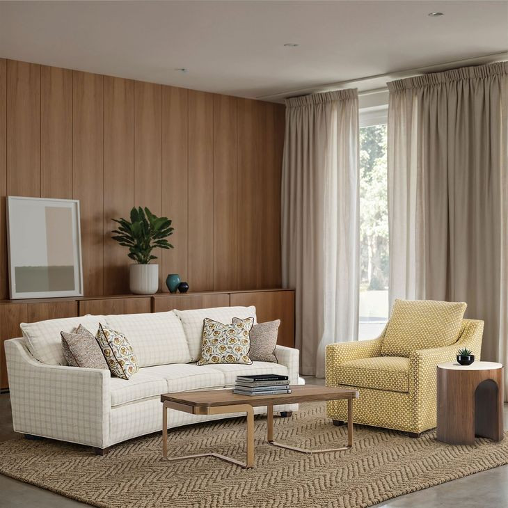 Eleana Medium Brown and Gold Rectangular Cocktail Table