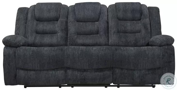Emberton Misty Storm Performance Fabric Dual Reclining 83" Sofa
