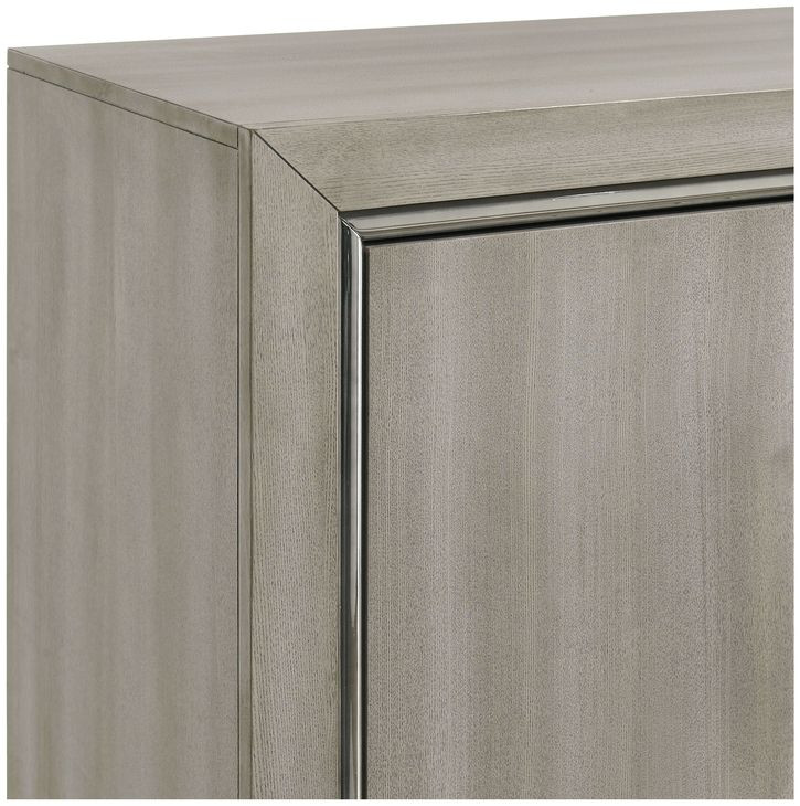 Lennox Gray 2 Drawer Door Chest with LED