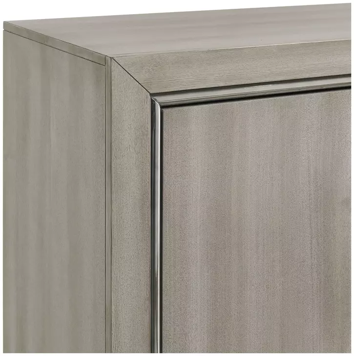 Lennox Gray 2 Drawer Door Chest with LED