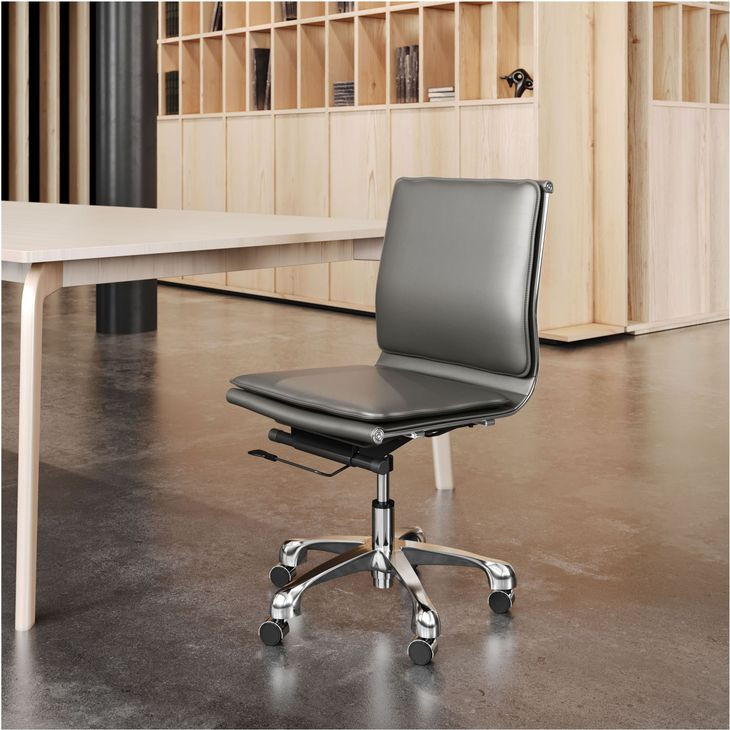 Lider Plus Gray Armless Office Chair