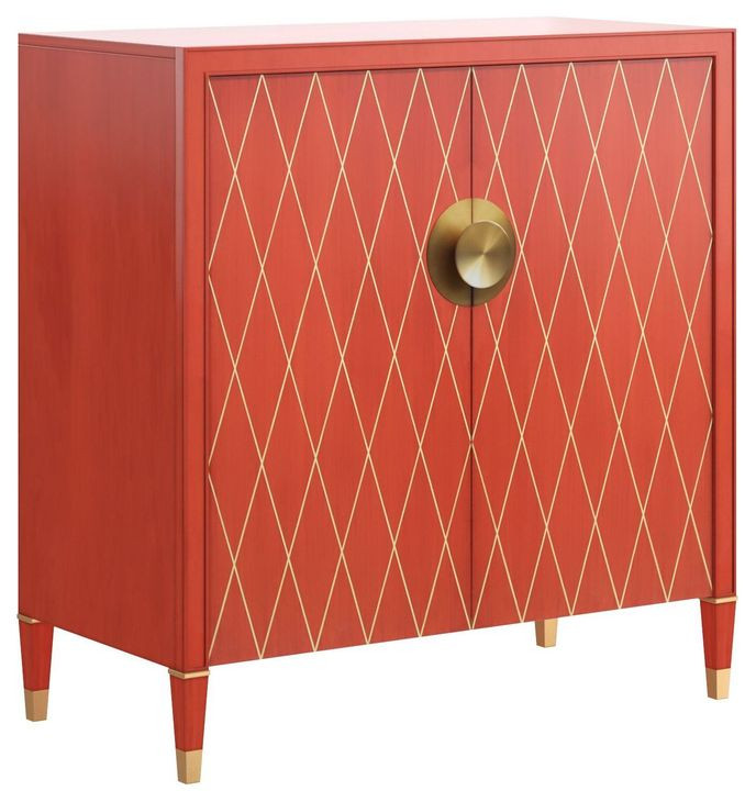 Boulevard Red 2 Door Accent Chest