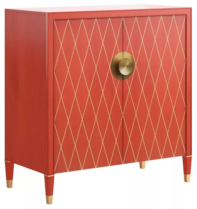 Boulevard Red 2 Door Accent Chest