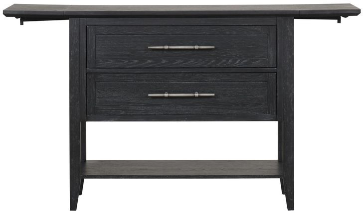 Sable Crest Black Extendable Drop Leaf Server
