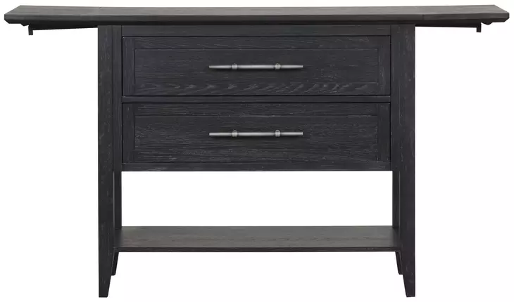 Sable Crest Black Extendable Drop Leaf Server