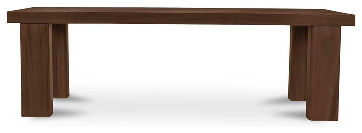 Marina Brown Outdoor Dining Bench