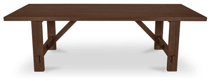 Esmond Brown Outdoor 98" Rectangular Dining Table