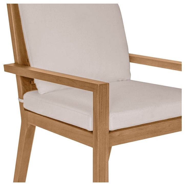 Mateo White Upholstered Outdoor Dining Chair