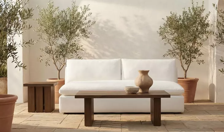 Denby Brown Outdoor Square Side Table