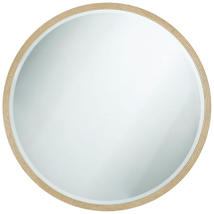 Balboa Coastal Gray Round Wall Mirror