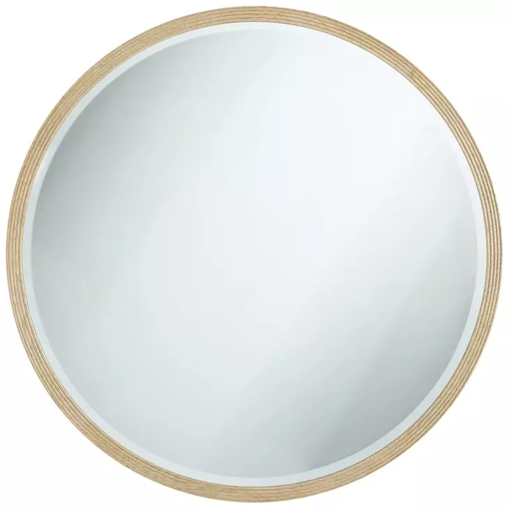 Balboa Coastal Gray Round Wall Mirror