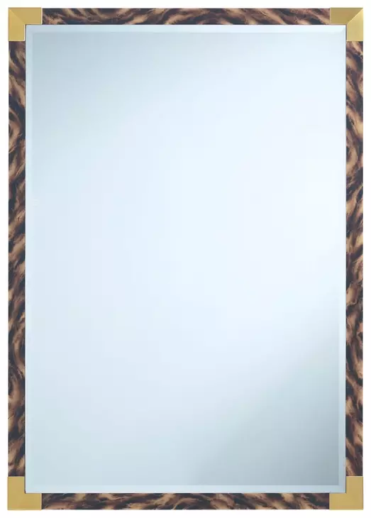 Arakan Calico and Gold Rectangular Wall Mirror